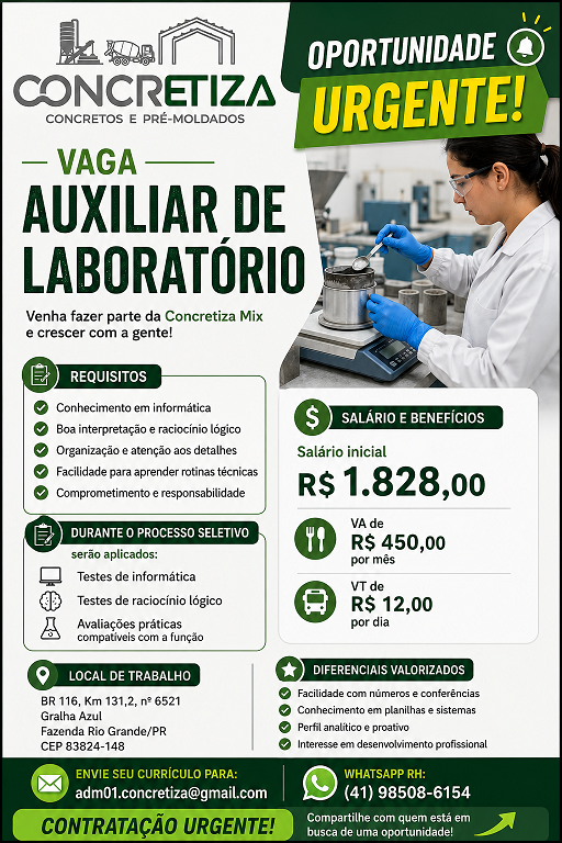 Auxiliar de Laboratório